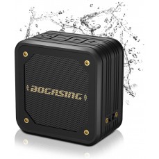 BOGASING M10 Portable Bluetooth Speaker, IPX7 Waterproof, 15W Loud Sound &amp; Subwoofer, Bluetooth 5.0 Wireless Dual Pairing, 24H Playtime, for Outdoor Sport (Black)