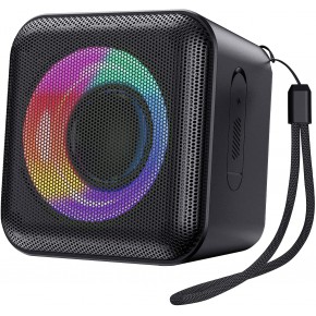 IPX7 Waterproof Portable Bluetooth Speaker, Sewowibo Wireless Bluetooth 5.1 Speaker with LED Light Show Rich Stereo Bass, Micro SD 24H Playtime, Outdoor Party Speaker TWS for Travel Beach Pool Shower